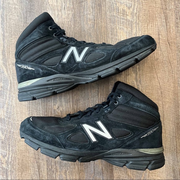 New Balance 990v4 Mid Made in USA Black Grey - Picture 1 of 8